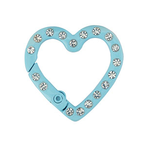 Farbiges Zubeh&ouml;r Schl&uuml;ssel Anh&auml;nger Herz Light blue