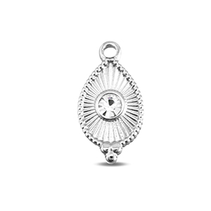 BY31&reg; Stainless Steel - Rostfrei Stahl Anh&auml;nger Tropfenform Silver-crystal