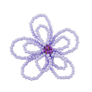 Stainless Steel - Rostfrei Stahl Anh&auml;nger Blume Lavender purple