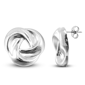 Ohrringe / Ohrstecker aus Stainless Steel - Rostfreiem Stahl Silver