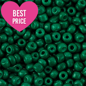 Glasperlen Rocailles 8/0 (3mm) Dark green