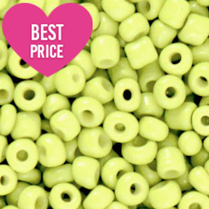 Glasperlen Rocailles 12/0 (2mm) Lime yellow