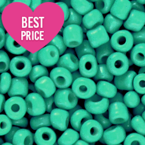 Glasperlen Rocailles 12/0 (2mm) Bright jade green