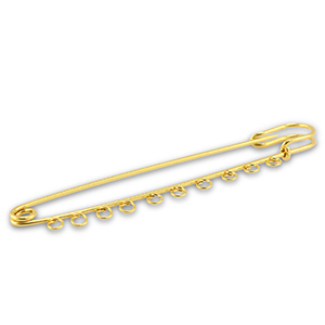 Metall Zubeh&ouml;r Schmuck-Sicherheitsnadel mit 10 &Ouml;sen Gold