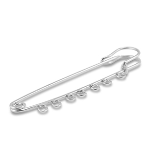 Metall Zubeh&ouml;r Schmuck-Sicherheitsnadel mit 7 &Ouml;sen Silver