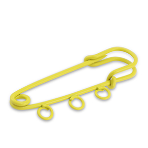Farbiges Zubeh&ouml;r Schmuck-Sicherheitsnadel mit 3 &Ouml;sen Yellow