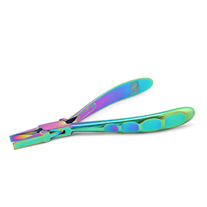 Beadsmith Chroma Flachzange mit Feder Rainbow Titanium