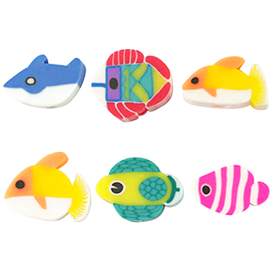Polymer Perlen Fisch Multicolour