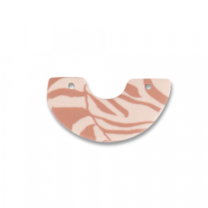 Polymer Anh&auml;nger Bogen Light peach pink-light brown