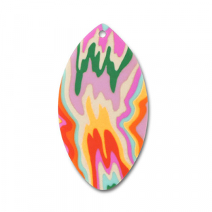 Polymer Anh&auml;nger Blatt Multicolour