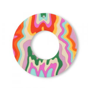 Polymer Anh&auml;nger Rund Multicolour