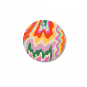 Polymer Anh&auml;nger Rund Multicolour