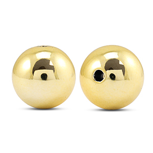 Metall Look Perlen Rund 16mm Gold metallic