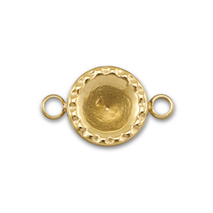 BY31&reg; Stainless Steel - Rostfrei Stahl Zwischenst&uuml;ck mit Fassung f&uuml;r SS29 Chaton Gold