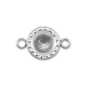 BY31&reg; Stainless Steel - Rostfrei Stahl Zwischenst&uuml;ck mit Fassung f&uuml;r SS29 Chaton Silver