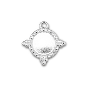 BY31&reg; Stainless Steel - Rostfrei Stahl Anh&auml;nger mit Fassung f&uuml;r SS30 Flat Back Silver