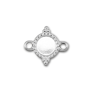 BY31&reg; Stainless Steel - Rostfrei Stahl Zwischenst&uuml;ck mit Fassung f&uuml;r SS16 Flat Back Silver