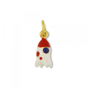 Metall Anh&auml;nger Rakete White-red-gold