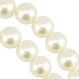 Glaswachsperlen 16mm Off white