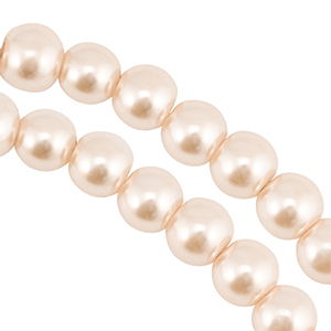 Glaswachsperlen 6mm Light beige