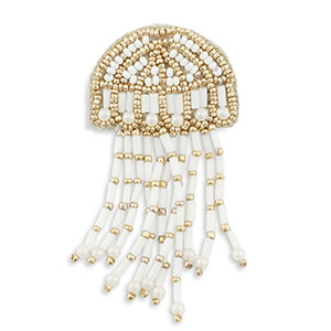 Broschen Qualle White-gold