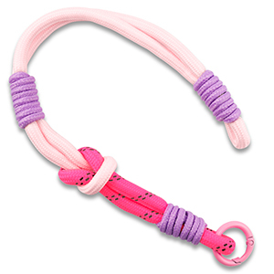 Trendy Segeltau-Handykette Light pink-neon pink-lilac-black