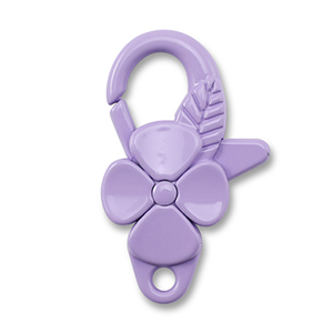 Farbiges Zubeh&ouml;r Karabinerverschluss Blume Purple