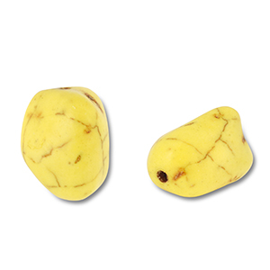 Perlen Keramik Irregular Yellow
