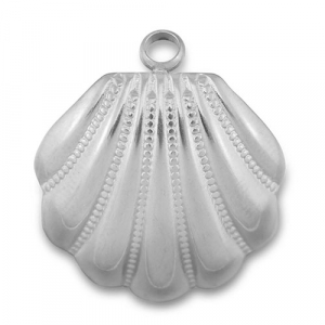 Stainless Steel - Rostfrei Stahl Anh&auml;nger Muschel Silver