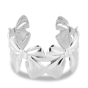 Armb&auml;nder aus Stainless Steel - Rostfreiem Stahl Bangle Schleife Silver