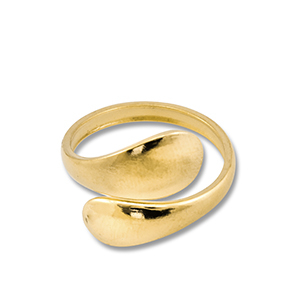 Ringe aus Stainless Steel - Rostfreiem Stahl Tropfenform Gold