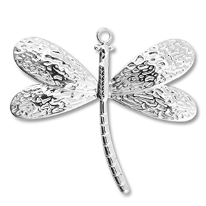 Stainless Steel - Rostfrei Stahl Anh&auml;nger Libelle Silver