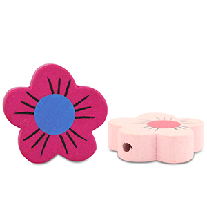 Holzperlen Blume Multicolour