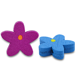 Holzperlen Blume Multicolour