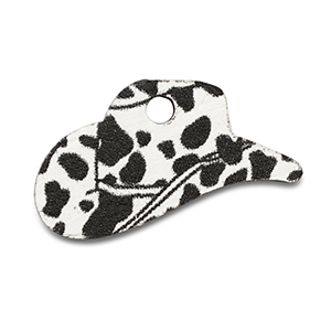 Holz Anh&auml;nger Cowboyhut White-black