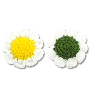 Geh&auml;kelte G&auml;nsebl&uuml;mchen White-yellow-green