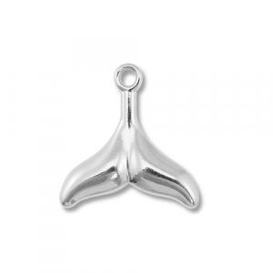 Stainless Steel - Rostfrei Stahl Anh&auml;nger Schwanzflosse Silver