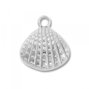 Stainless Steel - Rostfrei Stahl Anh&auml;nger Muschel Silver