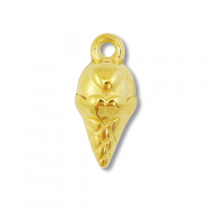 Stainless Steel - Rostfrei Stahl Anh&auml;nger Ice lolly Gold