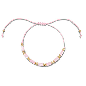 Trendy Fusskettchen Gemischte Perlen Light pink-gold