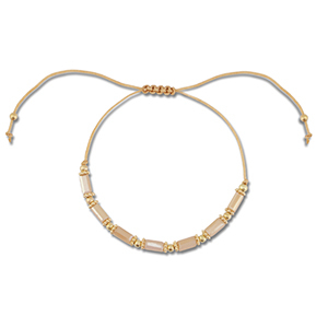 Trendy Fusskettchen Gemischte Perlen Light brown-gold