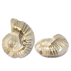DQ Griechische Keramik Perlen Muschel Beige-brown