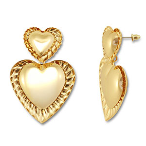 Trendy Ohrringe Herz Gold