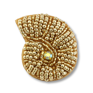 Broschen Muschel Gold