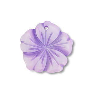 Muschel Anh&auml;nger Blume Purple