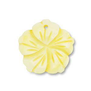 Muschel Anh&auml;nger Blume Yellow