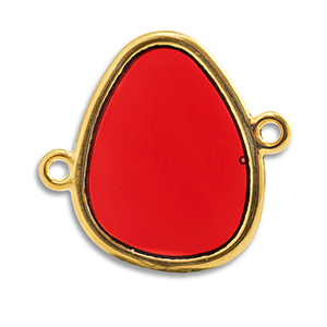 Metall Anh&auml;nger DQ Zwischenst&uuml;ck Red-Gold (Nickelfrei)