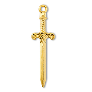 Metall Anh&auml;nger DQ Schwert Gold (Nickelfrei)