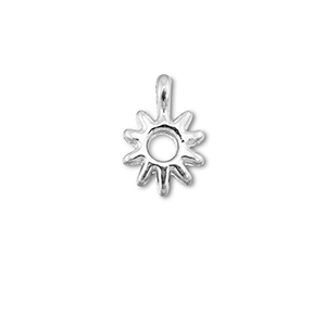 Metall Anh&auml;nger DQ Sonne Antik silber (Nickelfrei)