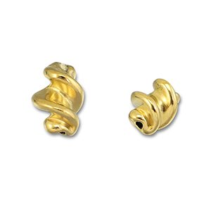 Stainless Steel - Rostfrei Stahl Perlen Twisted Gold